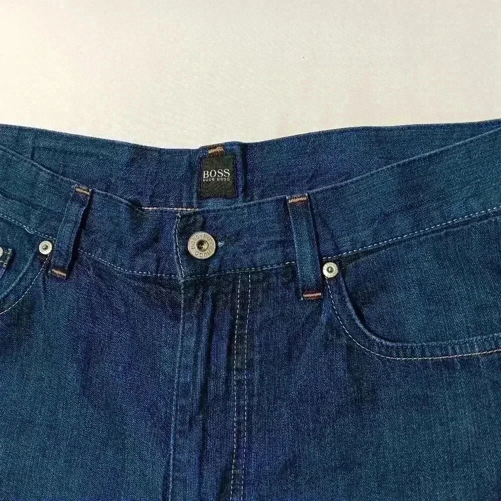 Hugo Boss Texas Straight leg Men's Dark Jeans. 32x32 - Picture 4 of 7